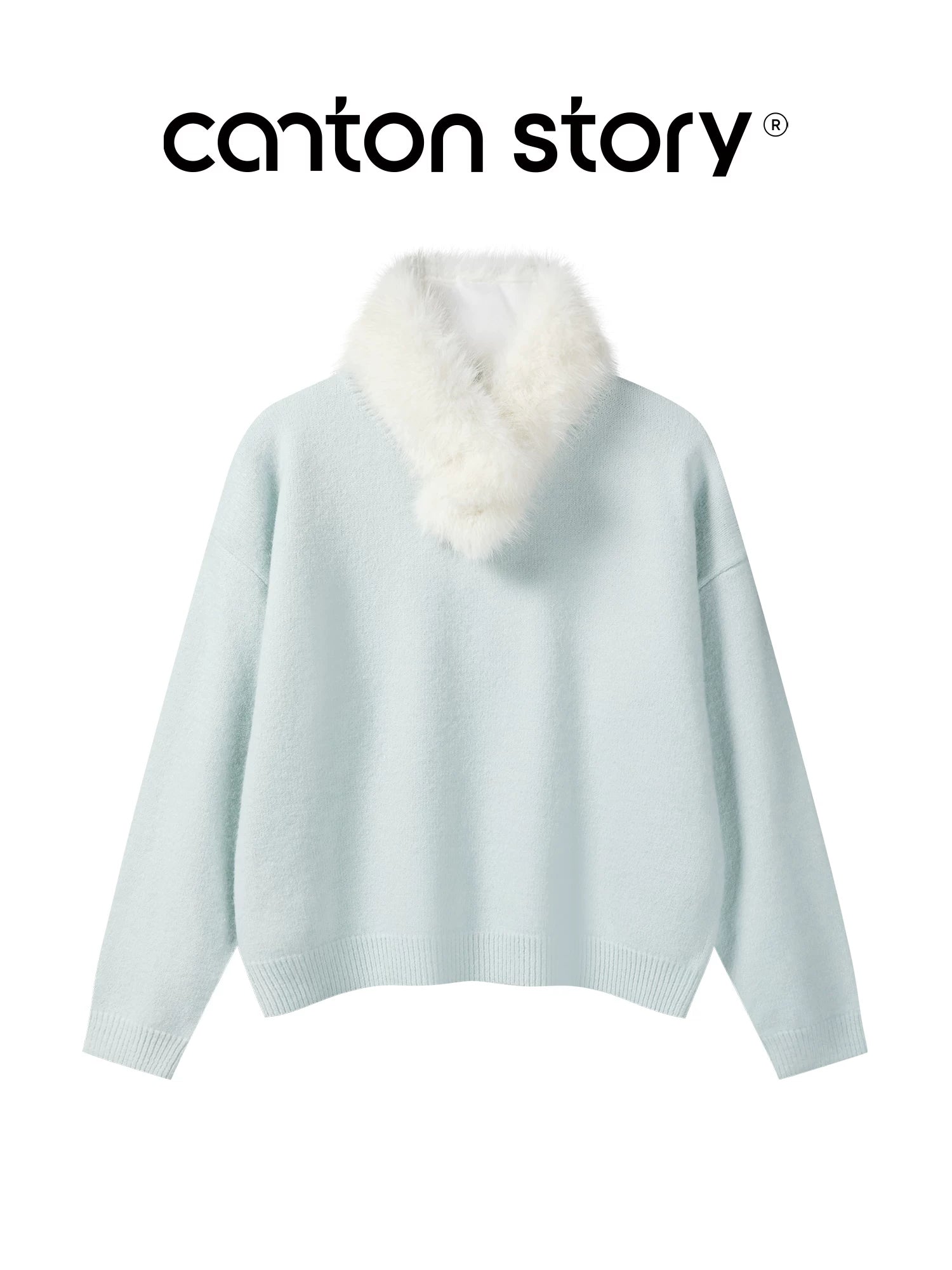 Cantonstory Versatile Crew Neck Knitted Sweater