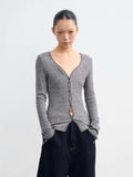 LINY LIBERTY Simple Slim-fitting Long-sleeved Knitted Base