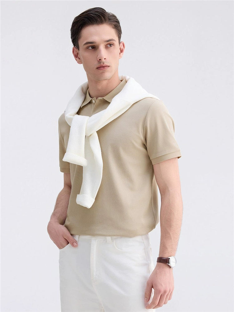 Giordano Cool Antibacterial Contrasting Lapel Tee