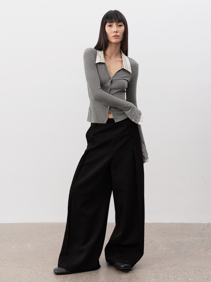 JCAESAR Spliced Knitted Cardigan