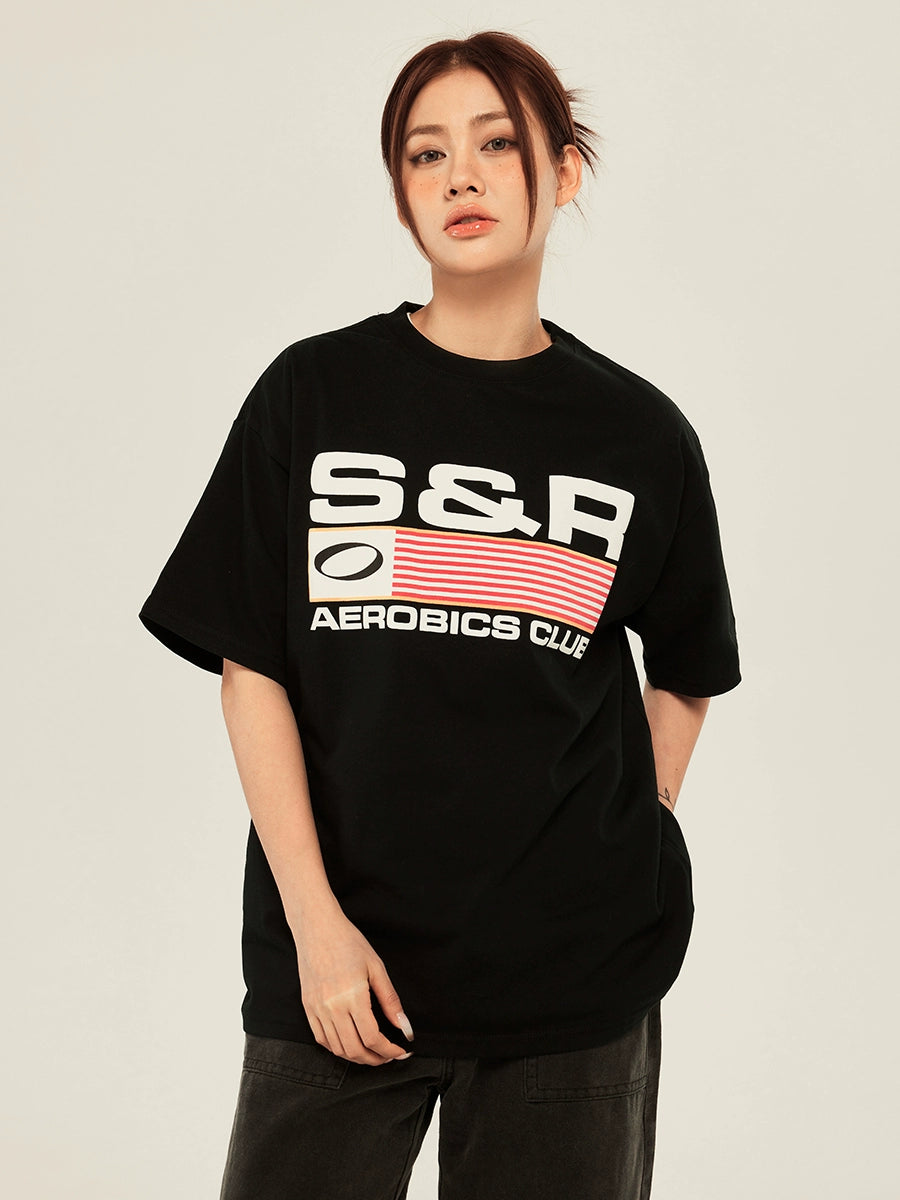 SOSER Vintage SR Print Casual Tee