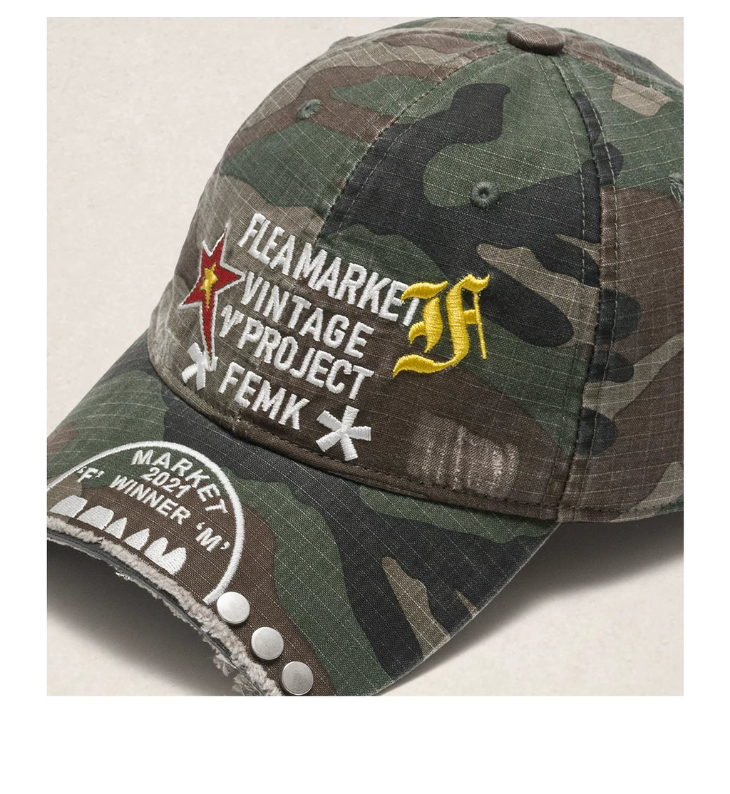 Fleamarket Rivet Old Burr Versatile Baseball Cap