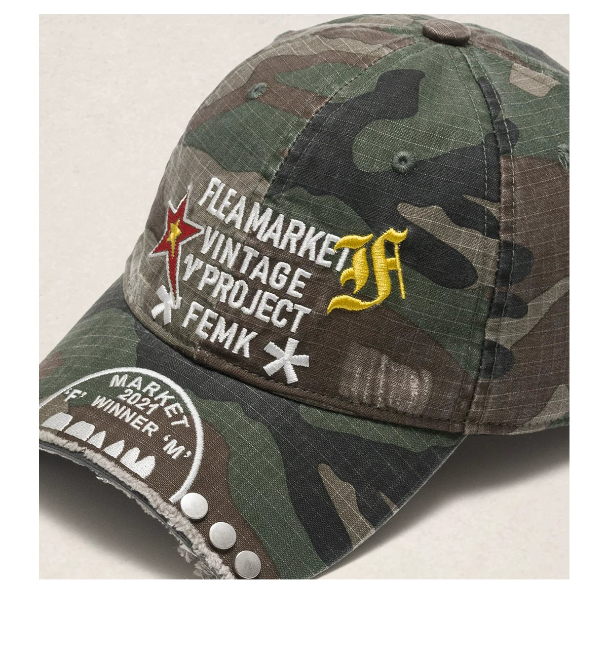 Fleamarket Rivet Old Burr Versatile Baseball Cap