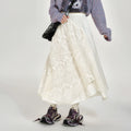 Girlyhalo Vintage Irregular Patchwork Lace Skirt