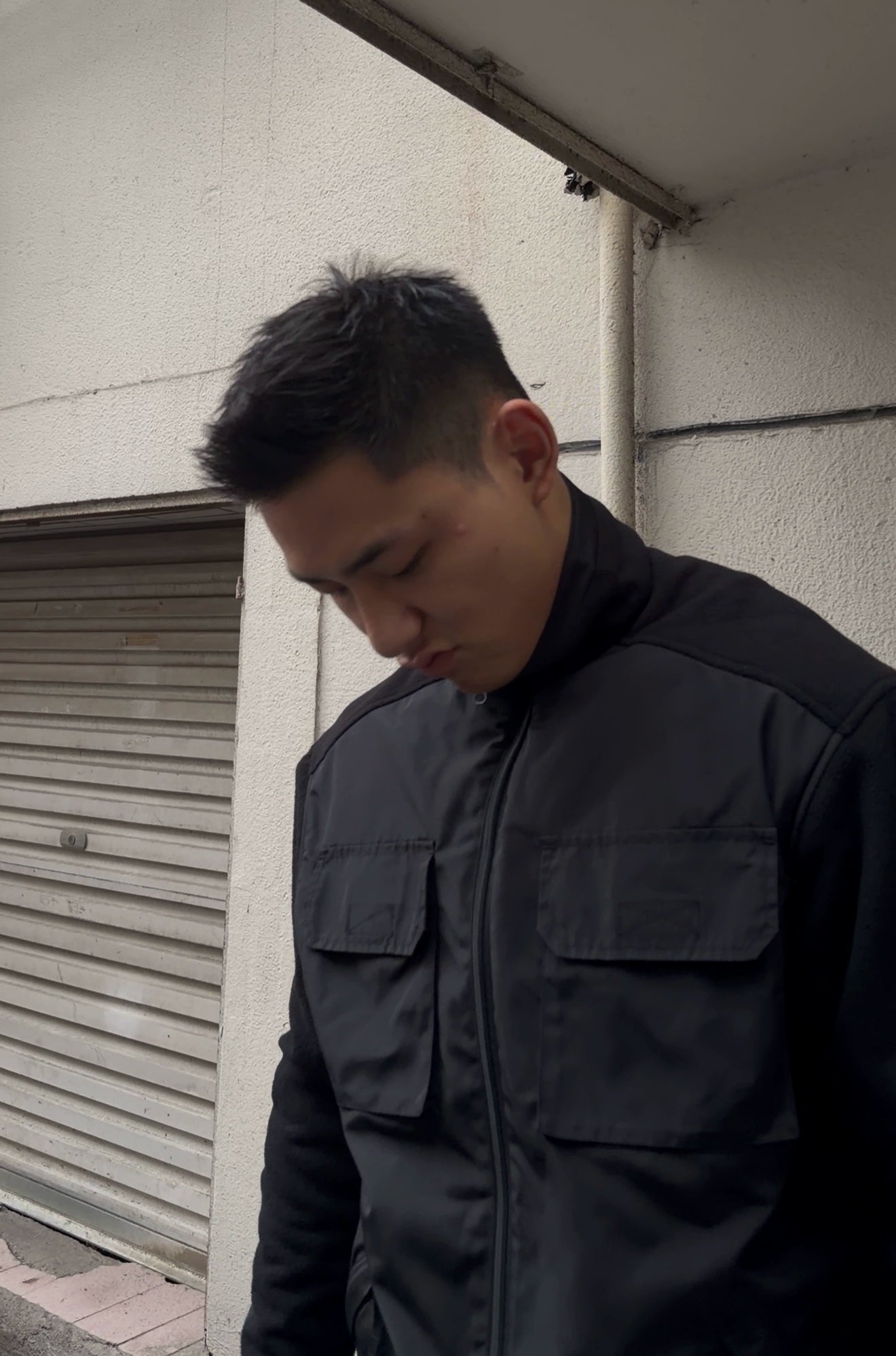 GTAL Splicing Stand-up Collar Warm and Windproof Long-sleeved Tooling Jacket