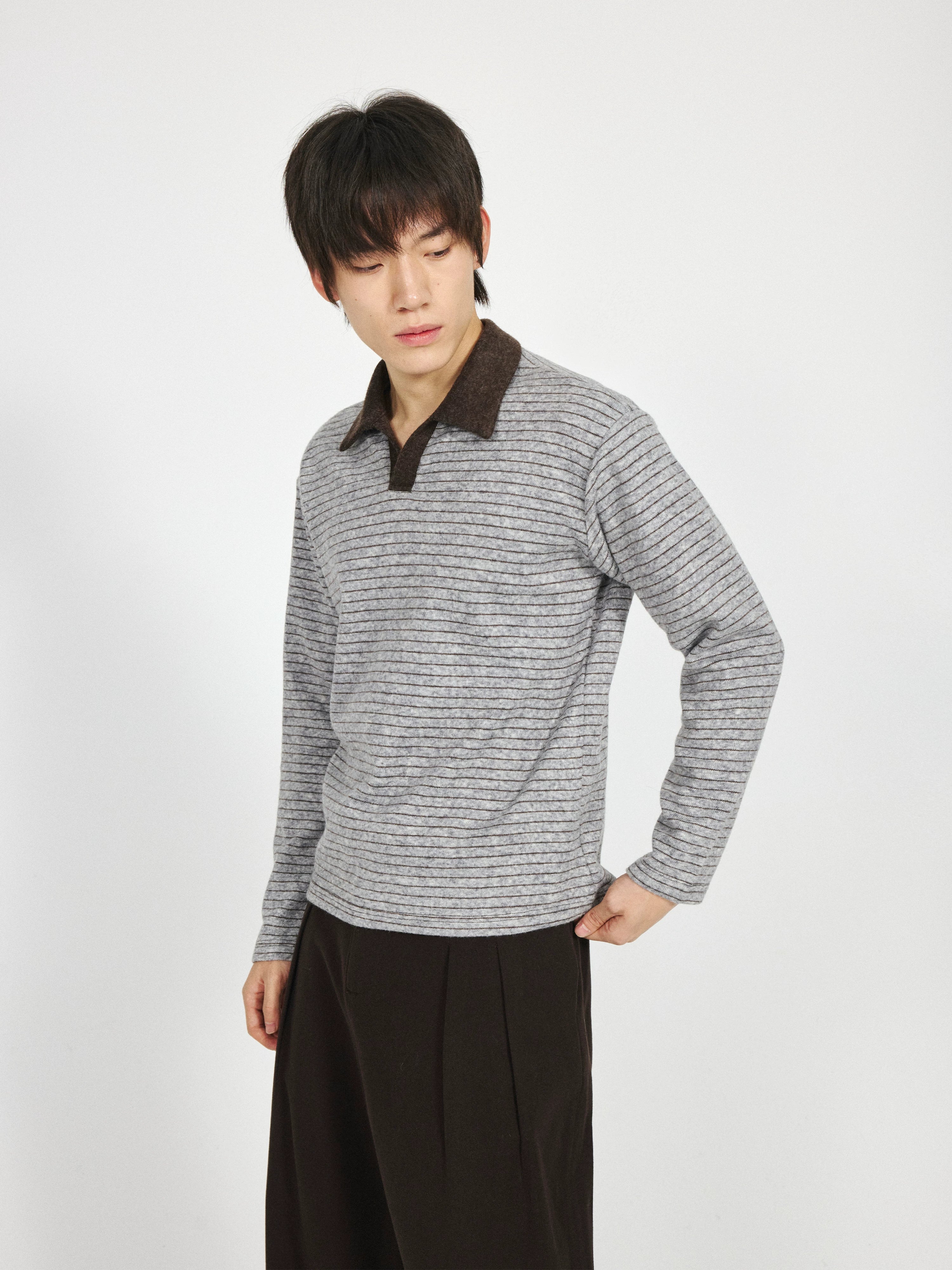 Stay The Night Striped Contrast Knitted Long Sleeves