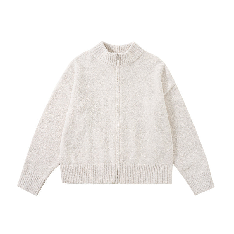 Inflation Vintage Stand-Up Collar Sweater Jacket