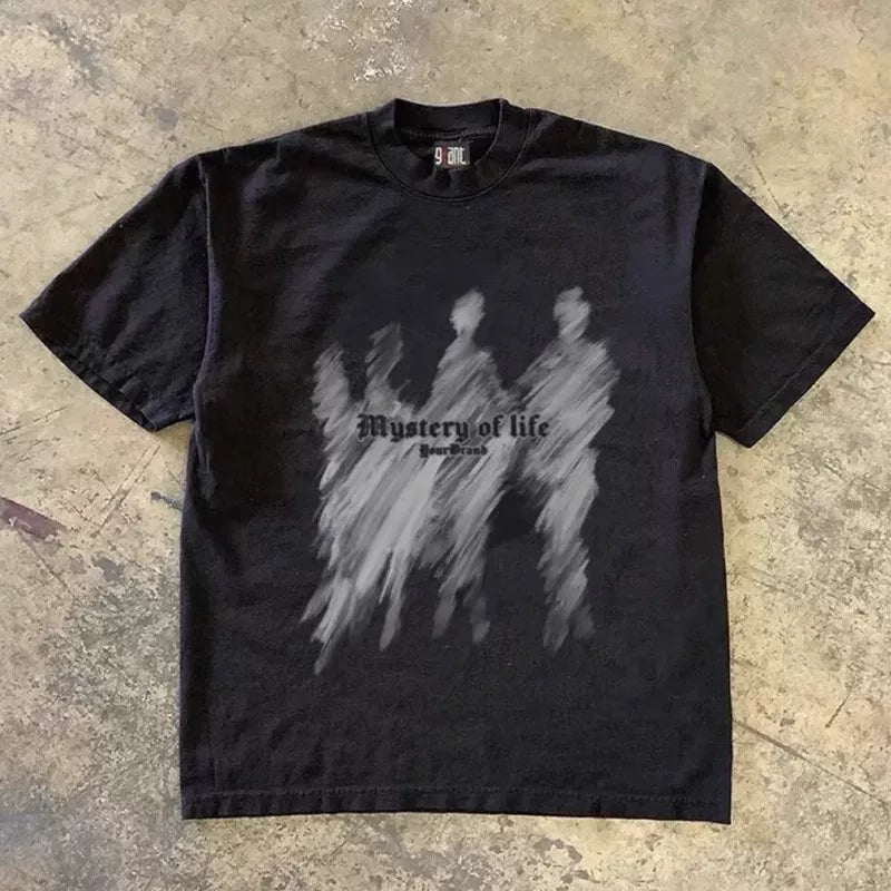 UPUPXIA  Alphabet Loose Casual Tee