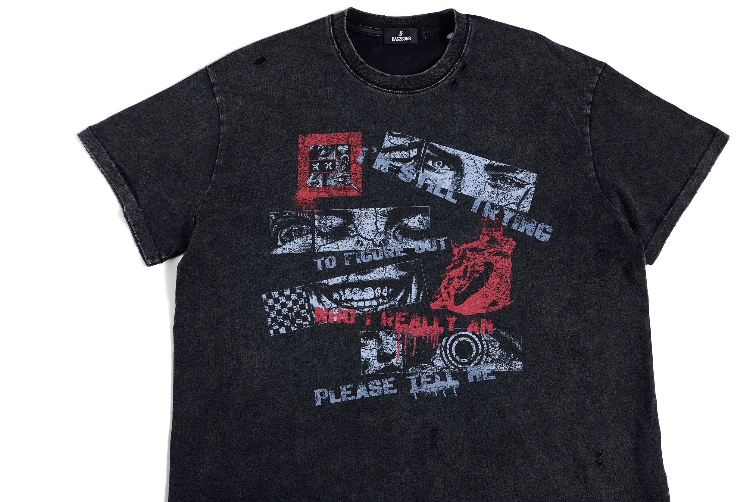 HAS2SONS Single Stitch Round Neck Loose Tee
