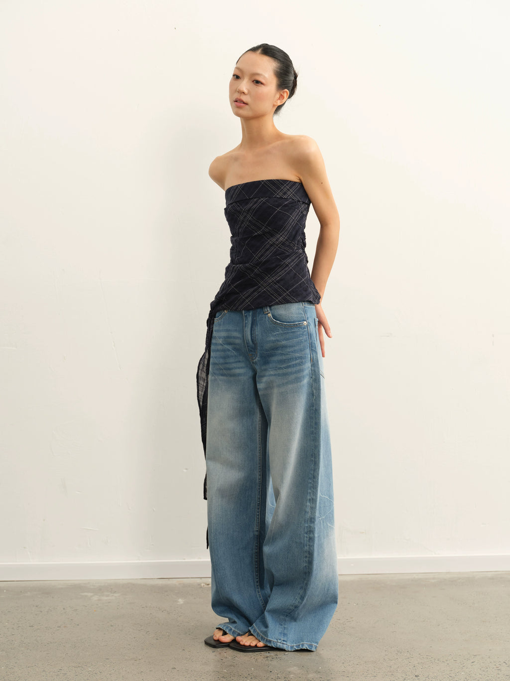 LINY LIBERTY Vintage Heavy Work Old Wide Leg Jeans