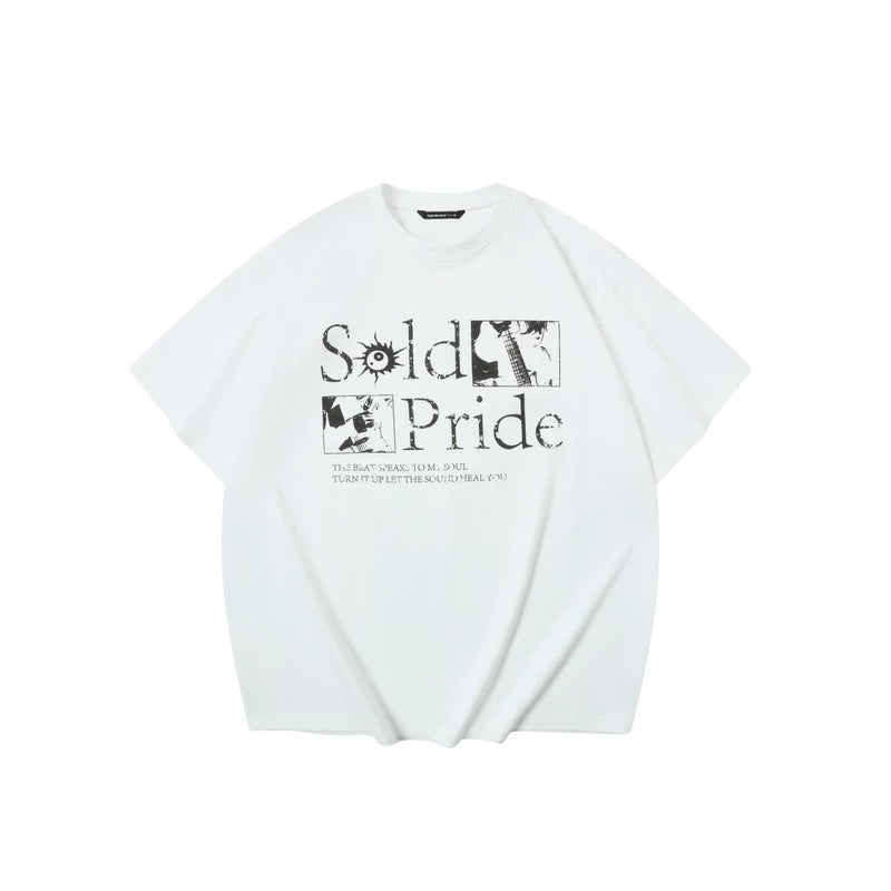 TGNS Retro Band Font Print Casual Tee