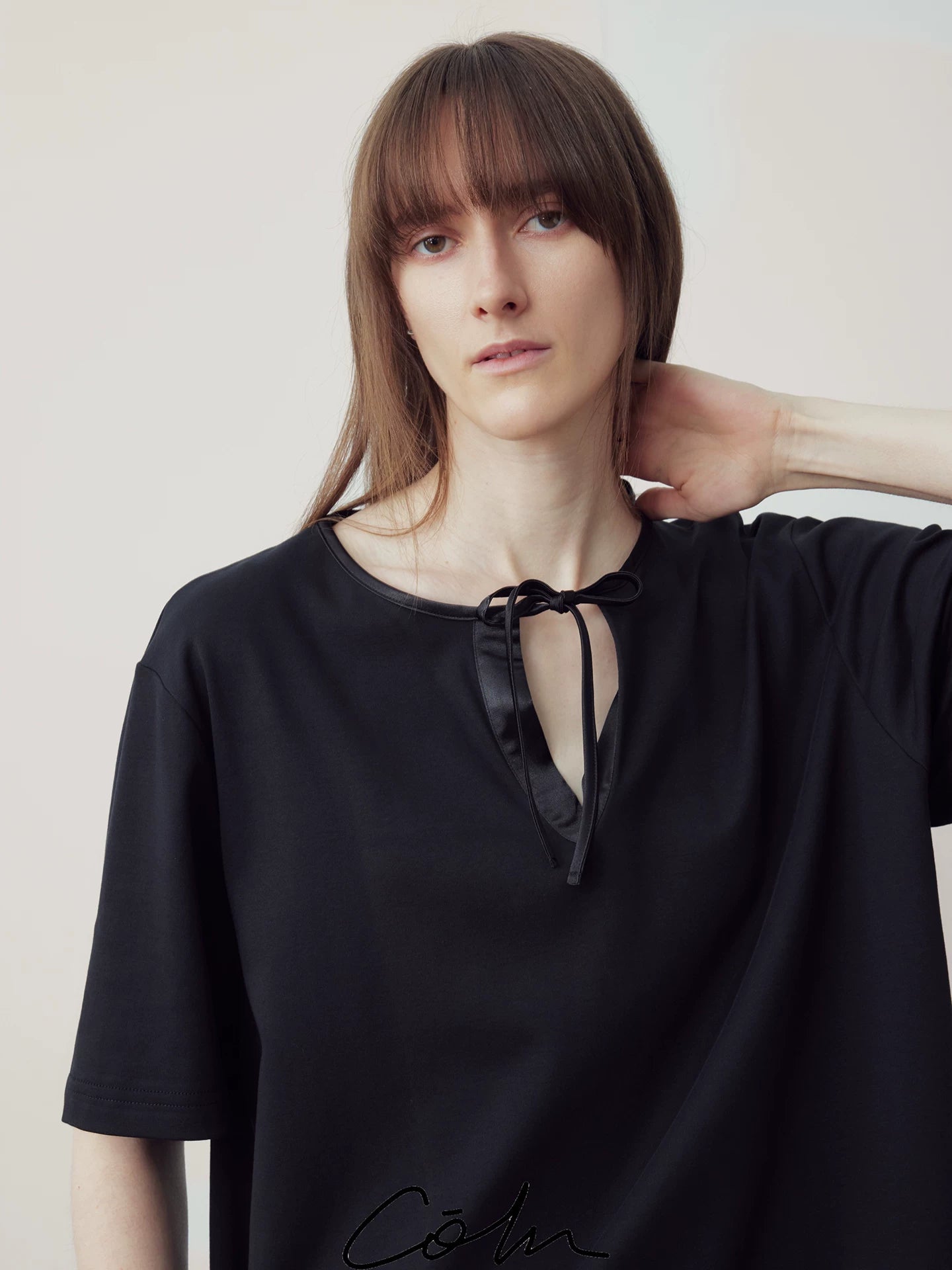COLN Strap Casual Loose Tee