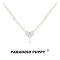 PP Tassel Love Pearl Collarbone Chain