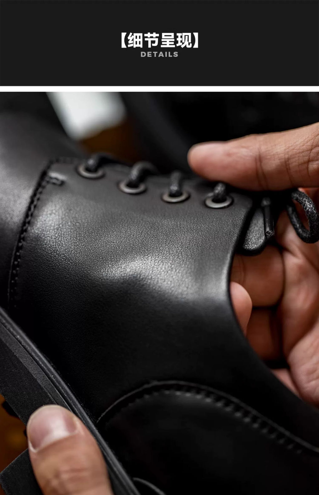 Maden Thick-soled Heightened Casual Leather Shoes