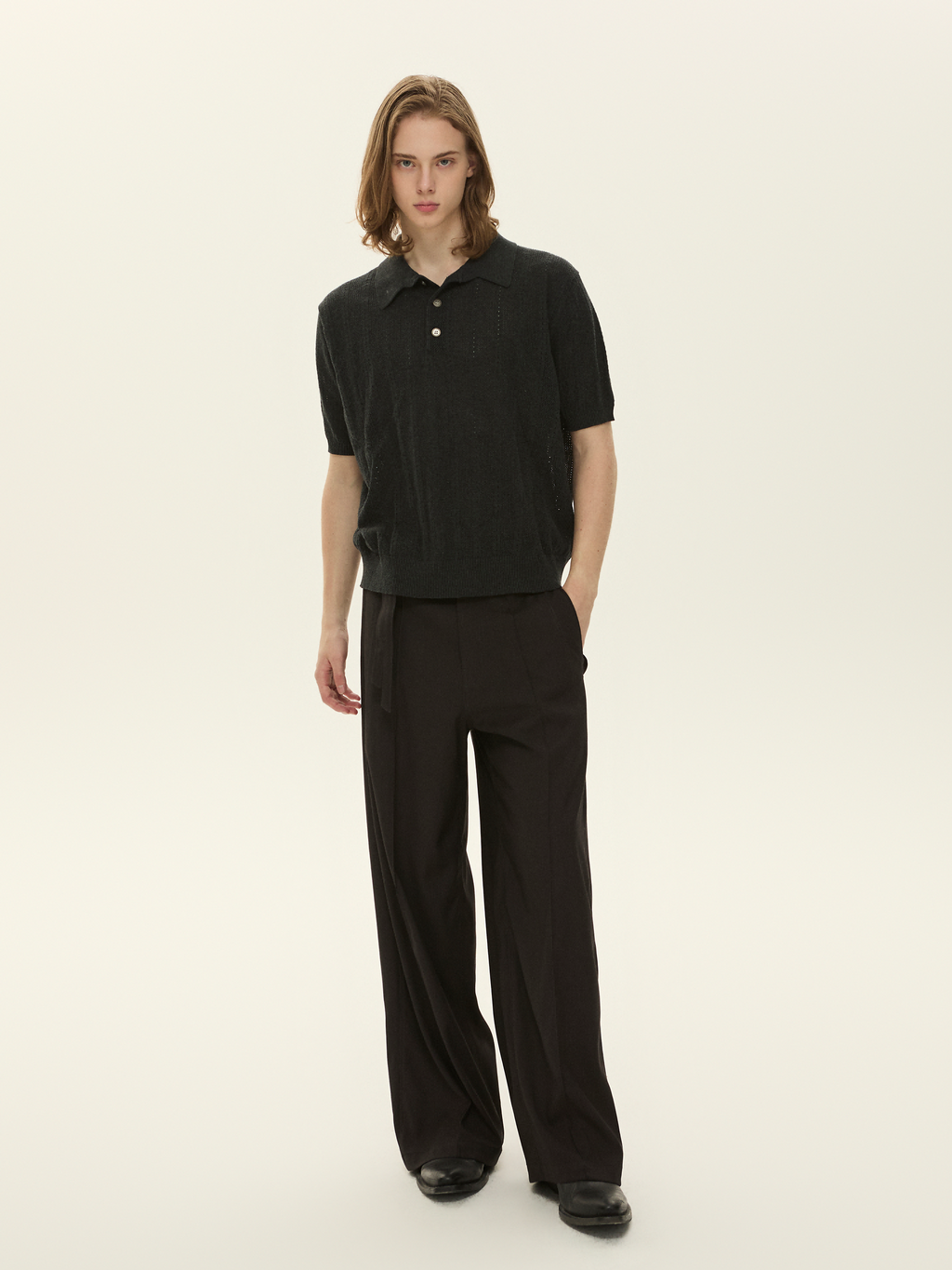 Set for Life Retro Polo Short Wide Lapel Tee