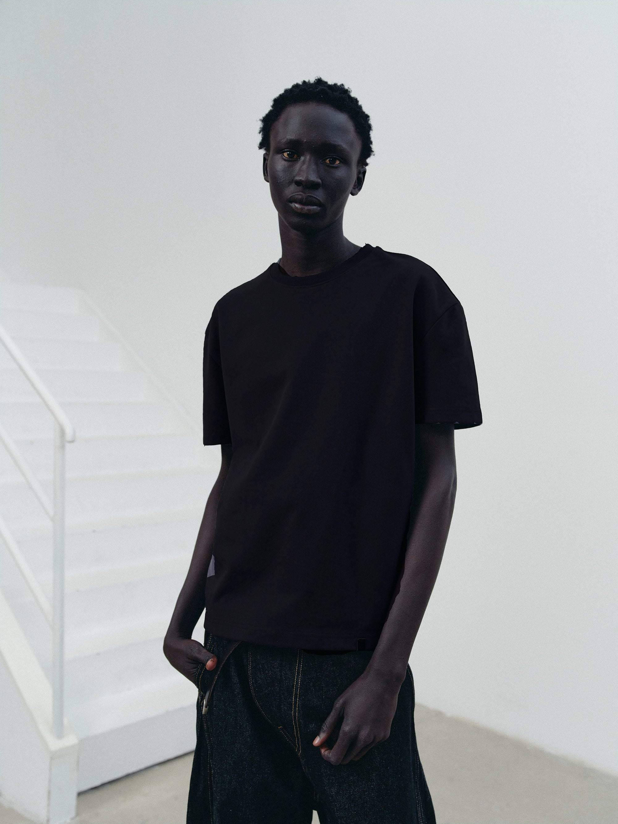 NOT UGLY Double-sided Abraded Shoulder Pads Three-color Tee