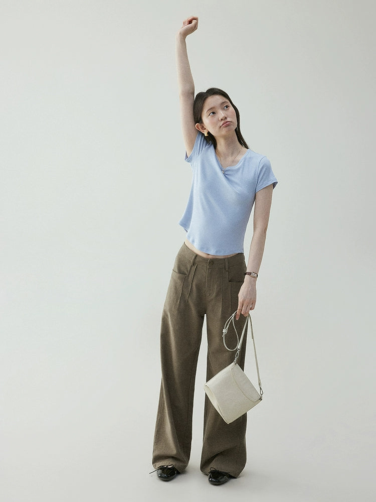 VOOE Vintage Versatile Loose Wide Leg Casual Pants