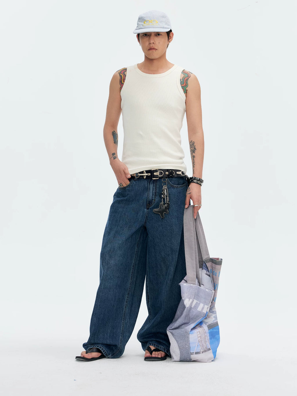 CoosRetro Retro Multi-Pocket Straight Jeans