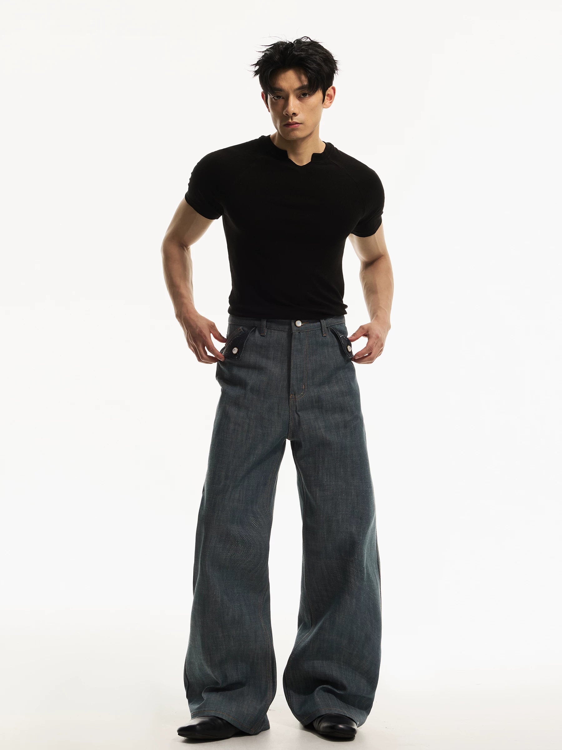 DAY NY Vintage Premium Wide Leg Straight Jeans