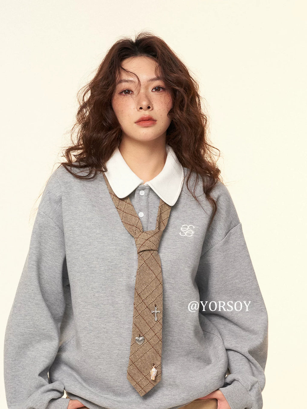 YORSOY Vintage College Style Y2K Tie