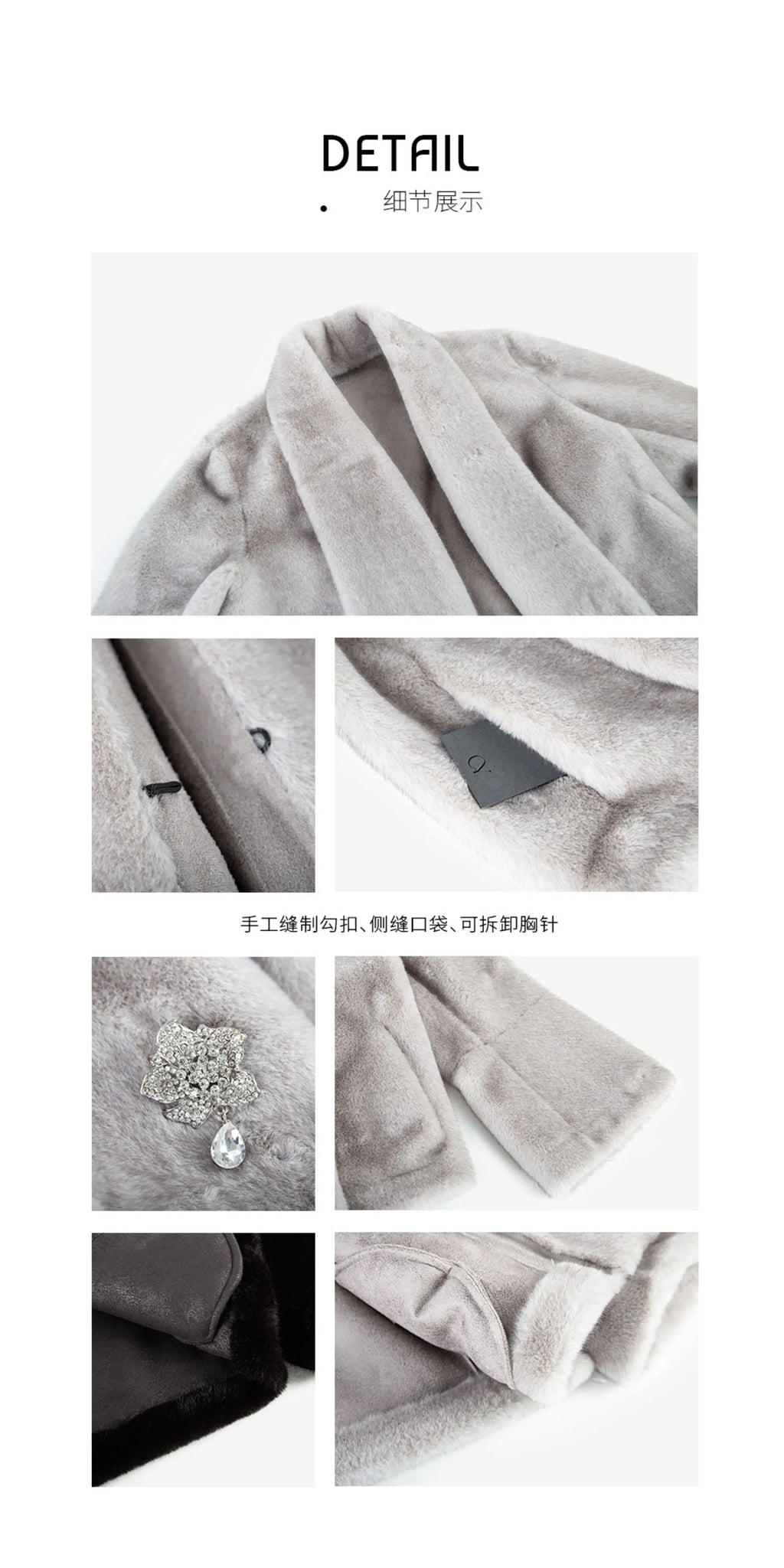 CHUYUQI Luxury Imitation Mink Fur Short Jacket