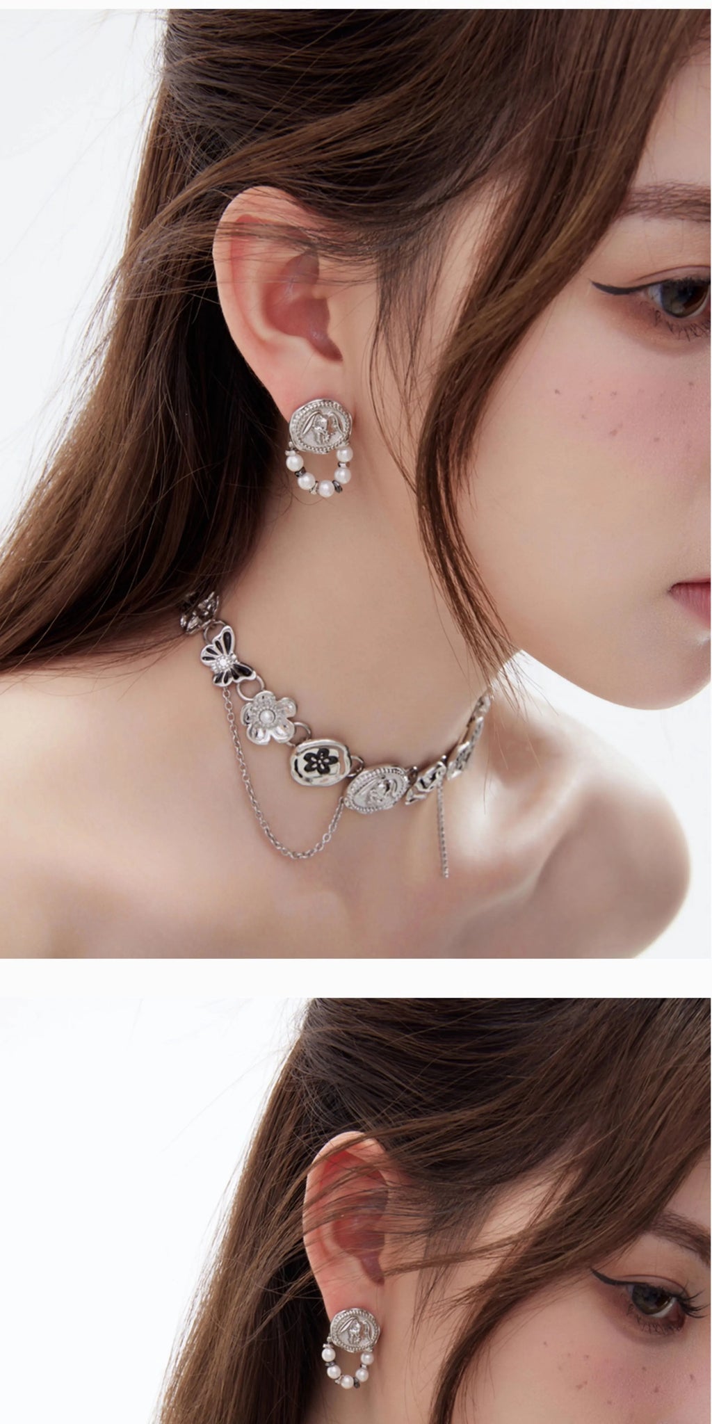 BULUBULU Retro Coin Rabbit Stud Earrings