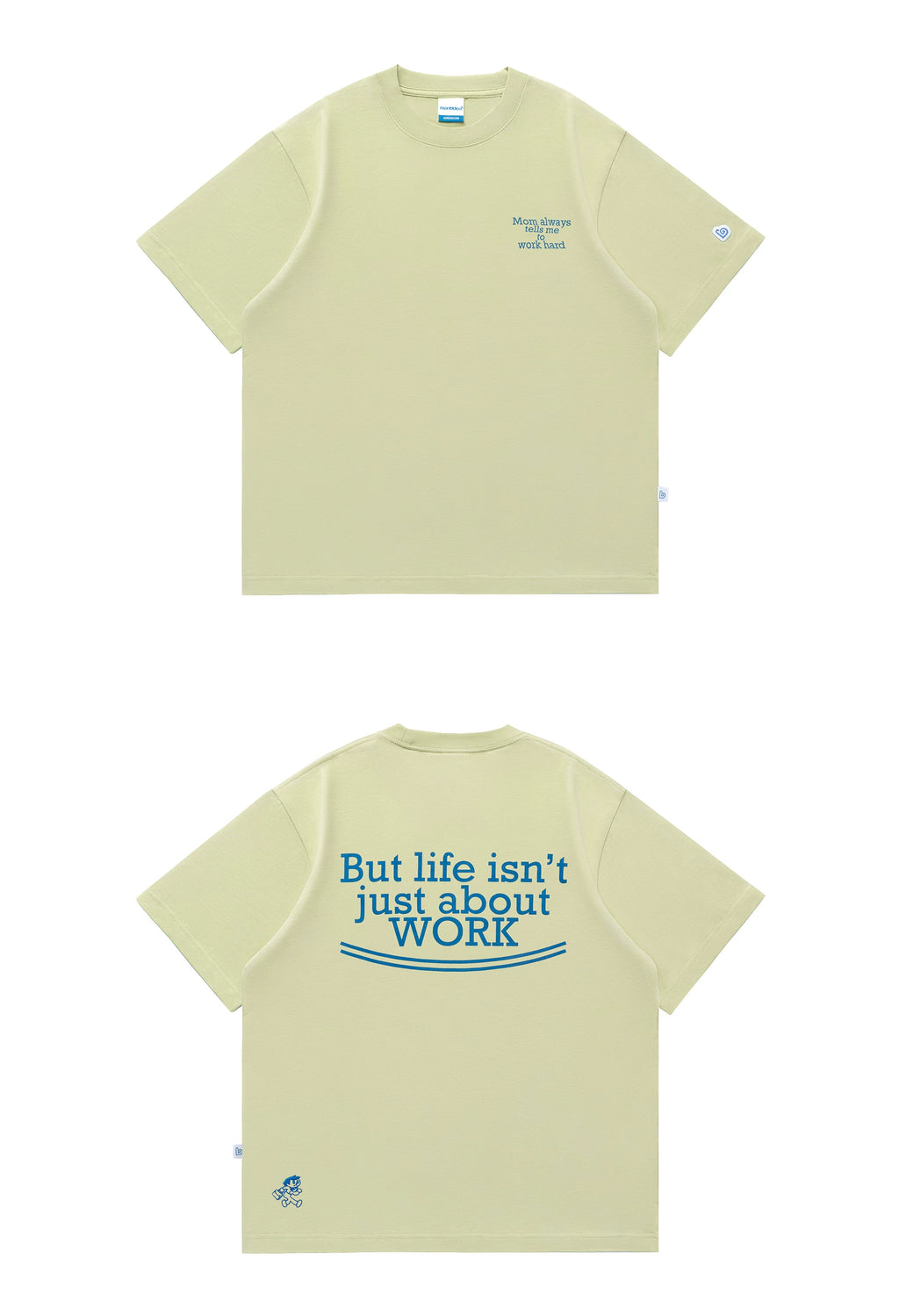 BENT IDEA Letter Print Casual Breathable Tee