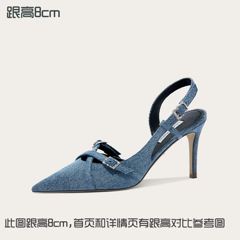 Lily Wei Fashion Cross-Heeled Sandals