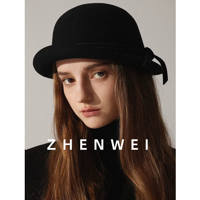 ZHENWEI Wool Foreign Golden Hat