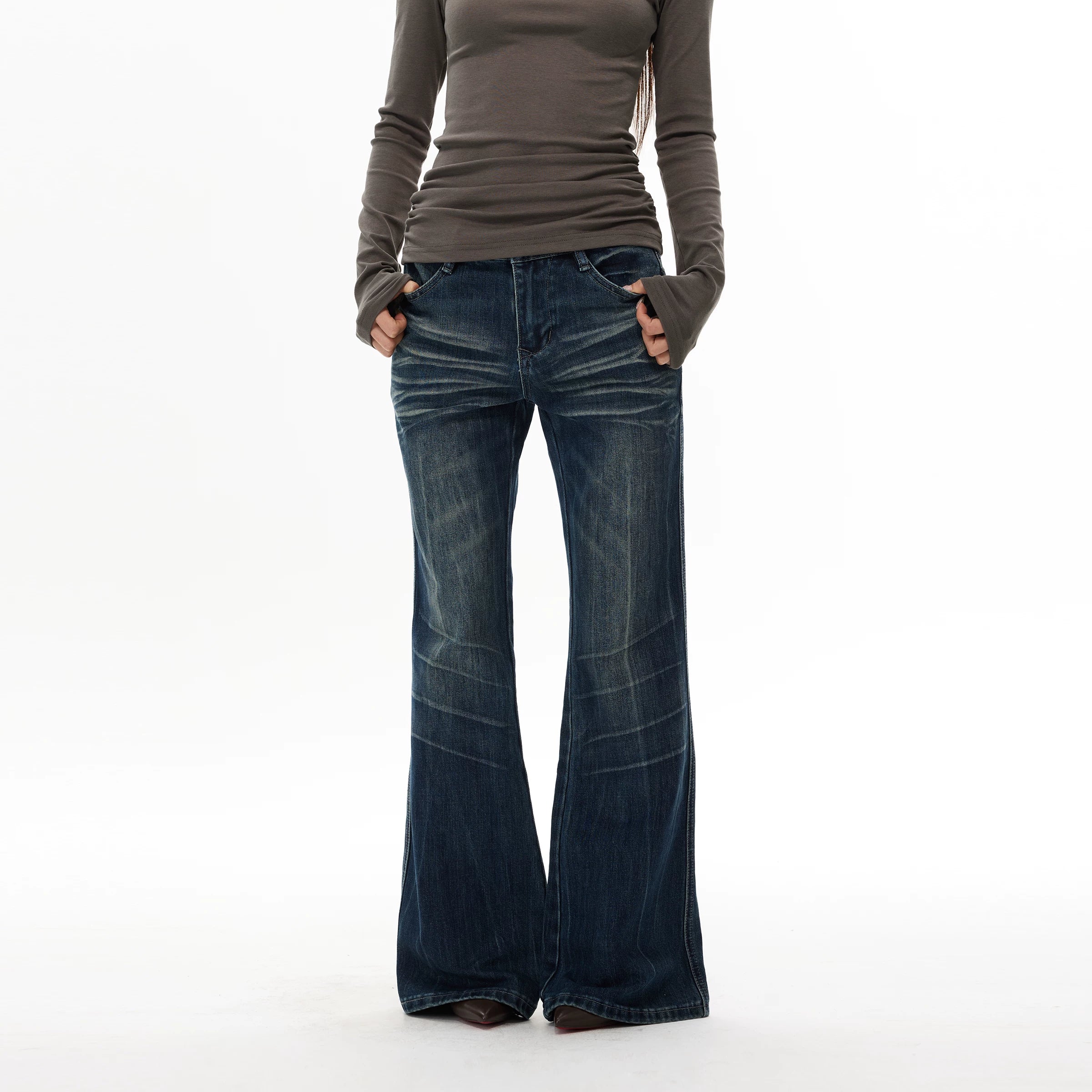 WLNEXT Casual Micro-Flared Jeans
