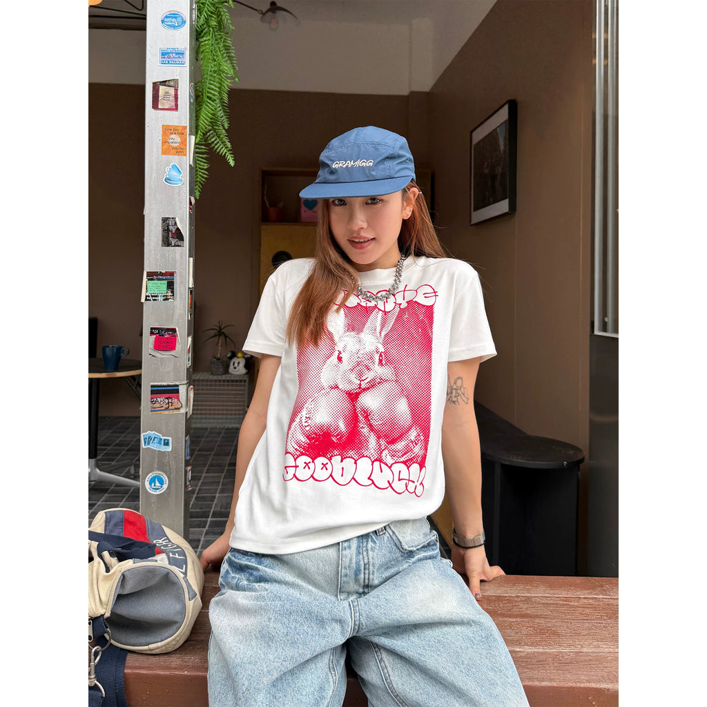 CCYE Front Shoulder Crew Neck Short Sleeve Tee