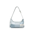 Muva Leather Spliced Shoulder Bag