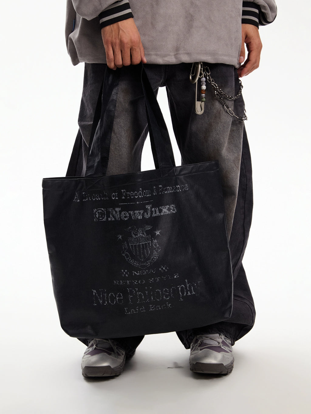 NewJNXS Fuzzy Printed Tote Bag