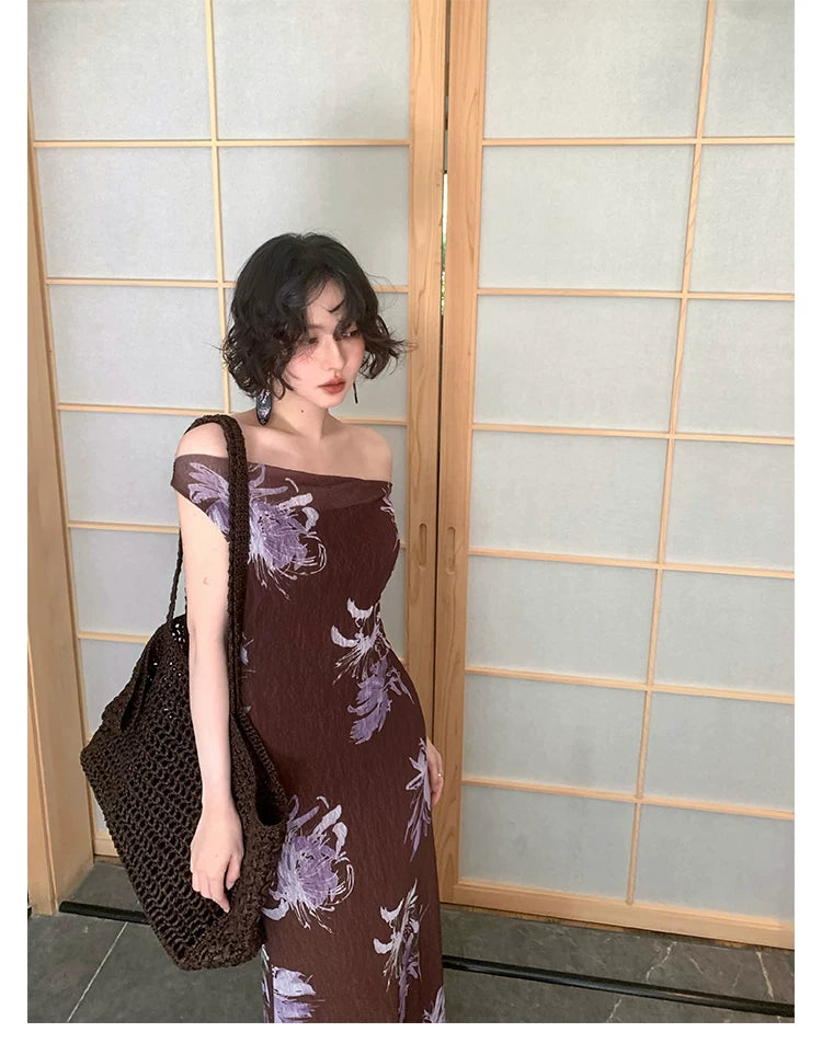 KELIFAN Retro Waist and Thin Dress