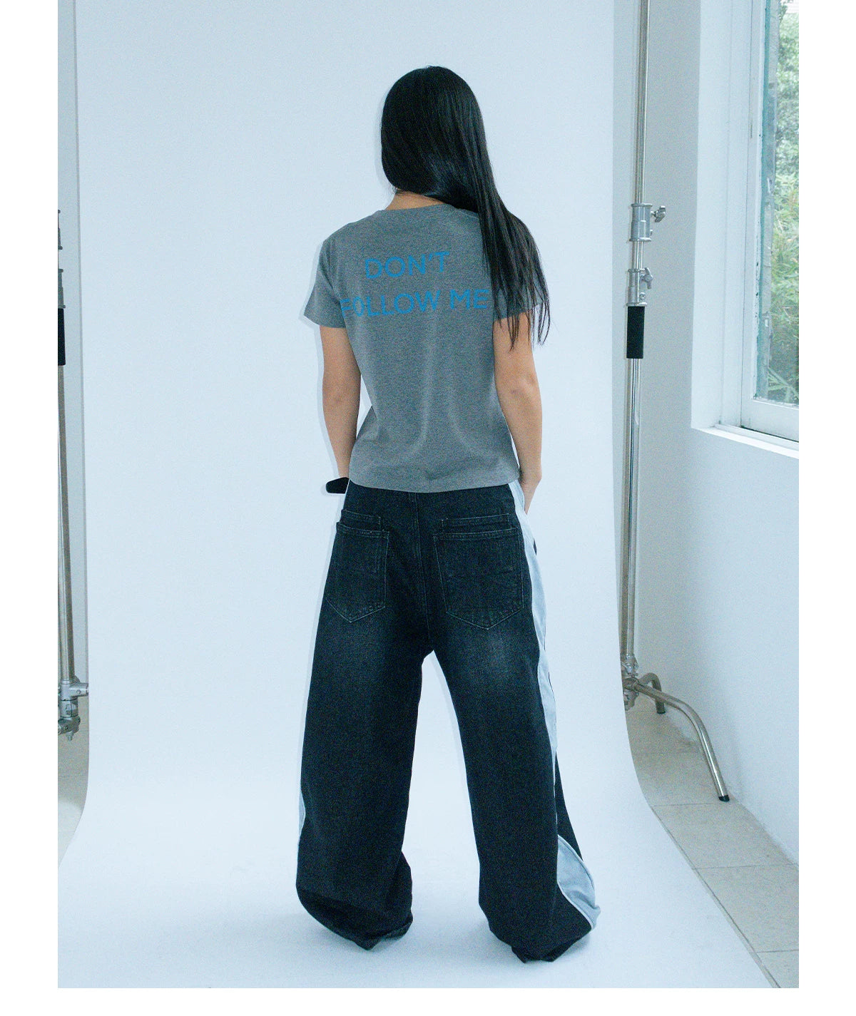 FUNKYFUN Contrast Webbing Jeans
