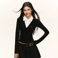 Ariseism Vintage Casual Fake Two Long Sleeves