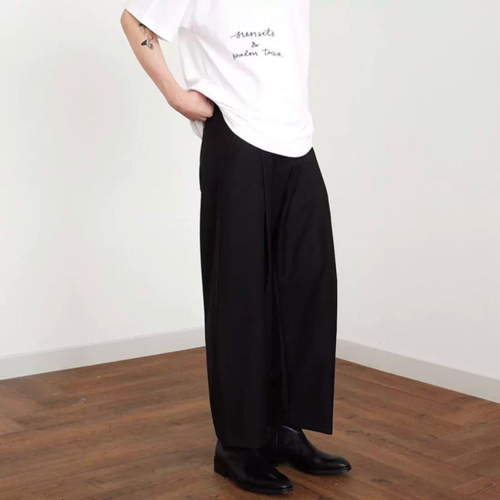 Coln Thick Version Loose Straight High Waist Suit Pants