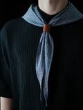 Stay the Night Striped Folds Strap Hooded Headscarf