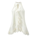 Barb Chill Neck Top Drape Skirt Set