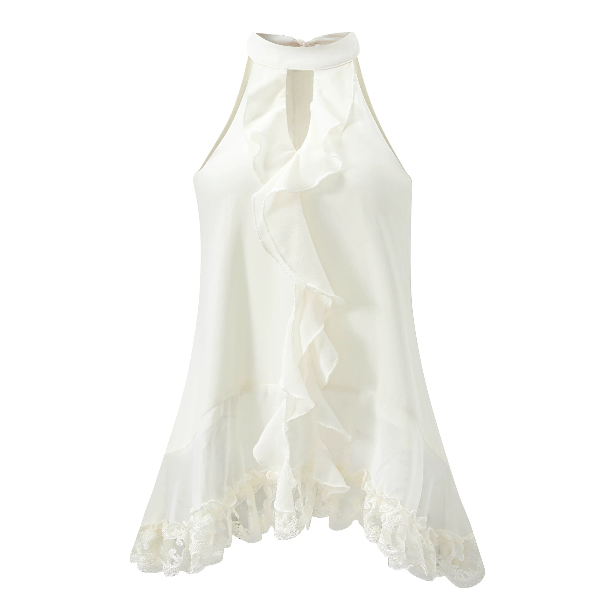 Barb Chill Neck Top Drape Skirt Set