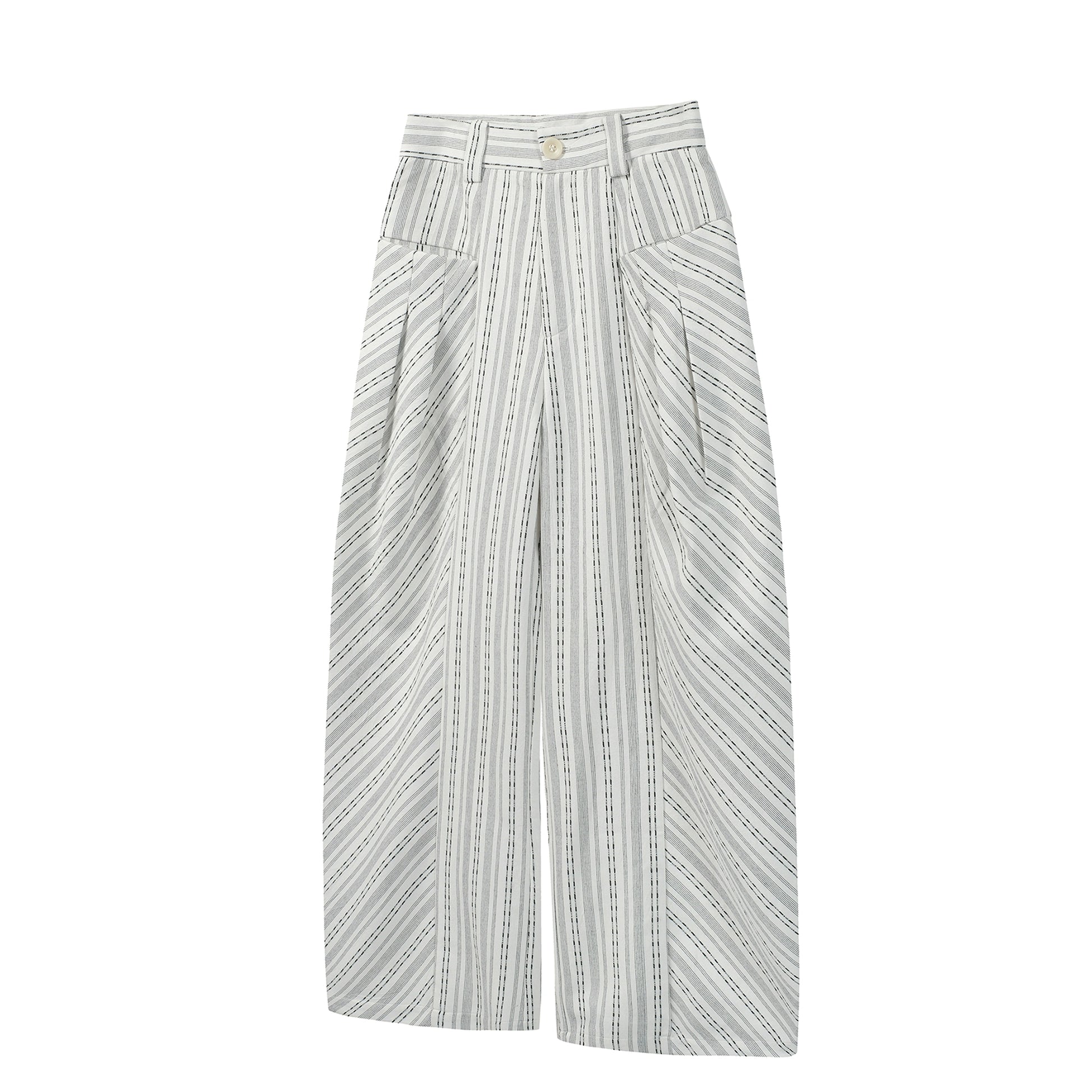 TZ Killer Versatile Loose Striped Pleated Trousers