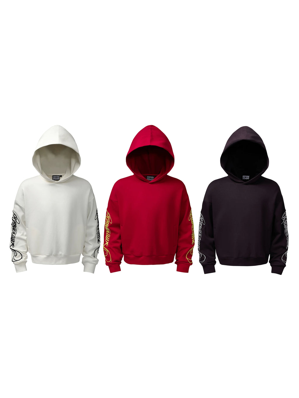 KARMANISTIC Vintage Embroidered Hooded Long-sleeved Sweater