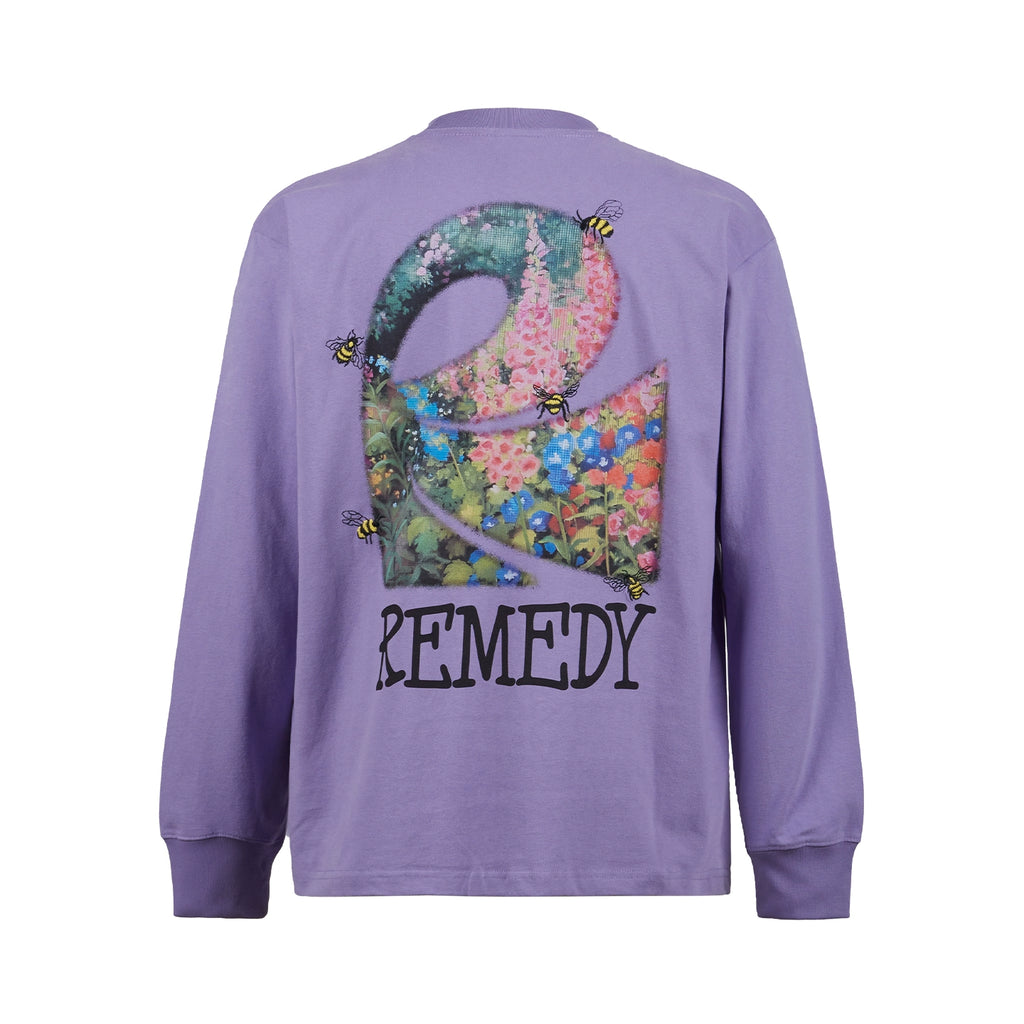 Remedy Flower Sea Insect Embroidery Loose Casual Long Sleeve