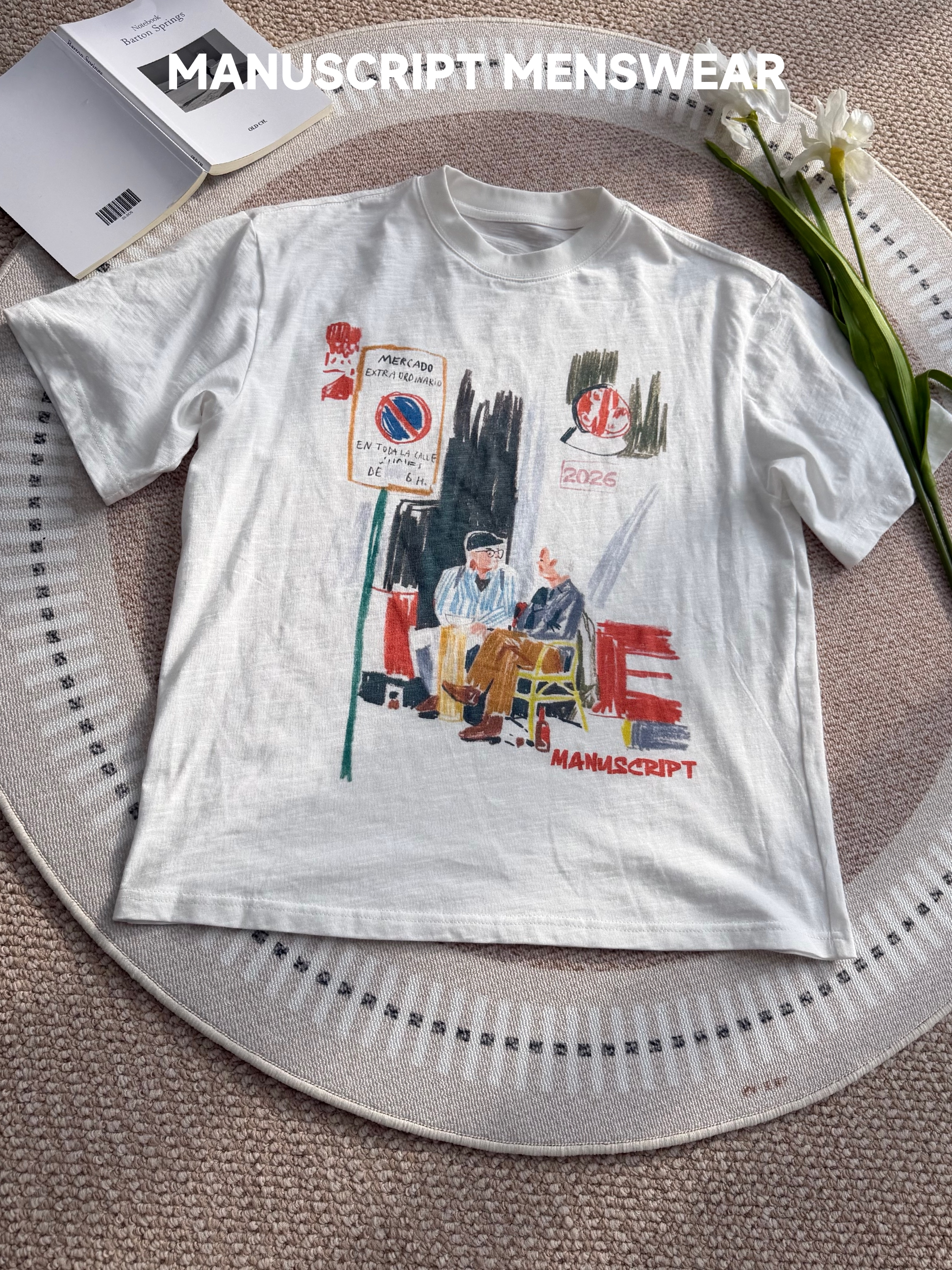 MANUSCRIPT Breathable Comfortable Casual Tee