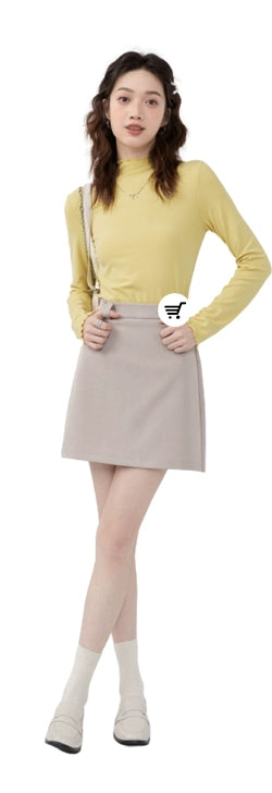 Cantonstory Shoulder Casual Versatile Bottom Shirt