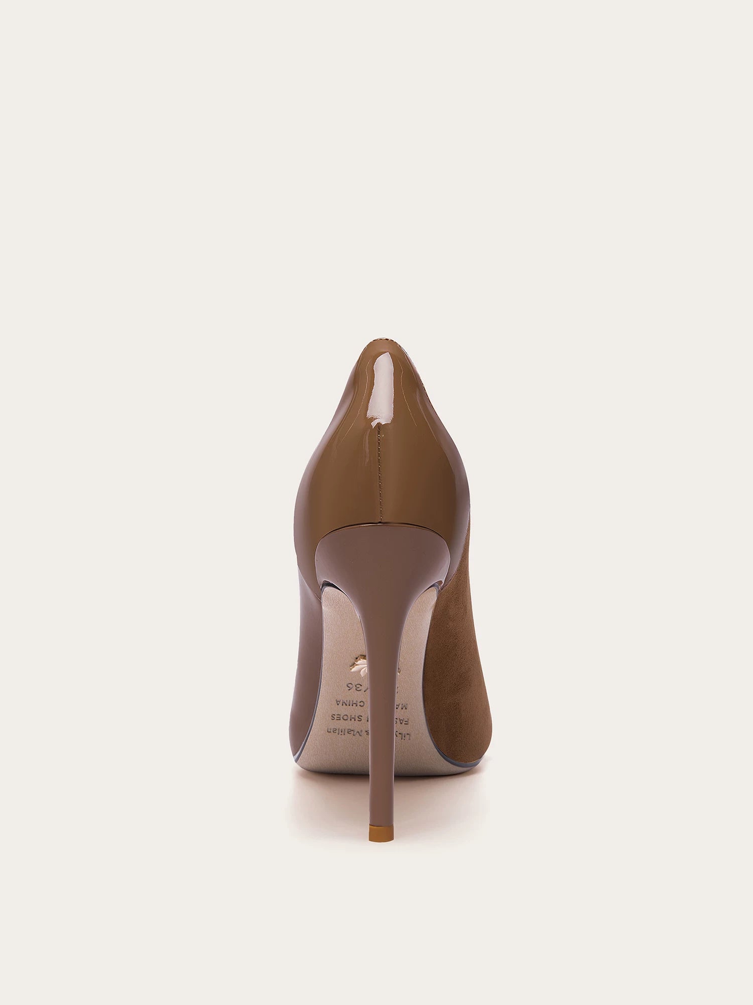 Lily Wei Color Matching Patent Leather High Heels