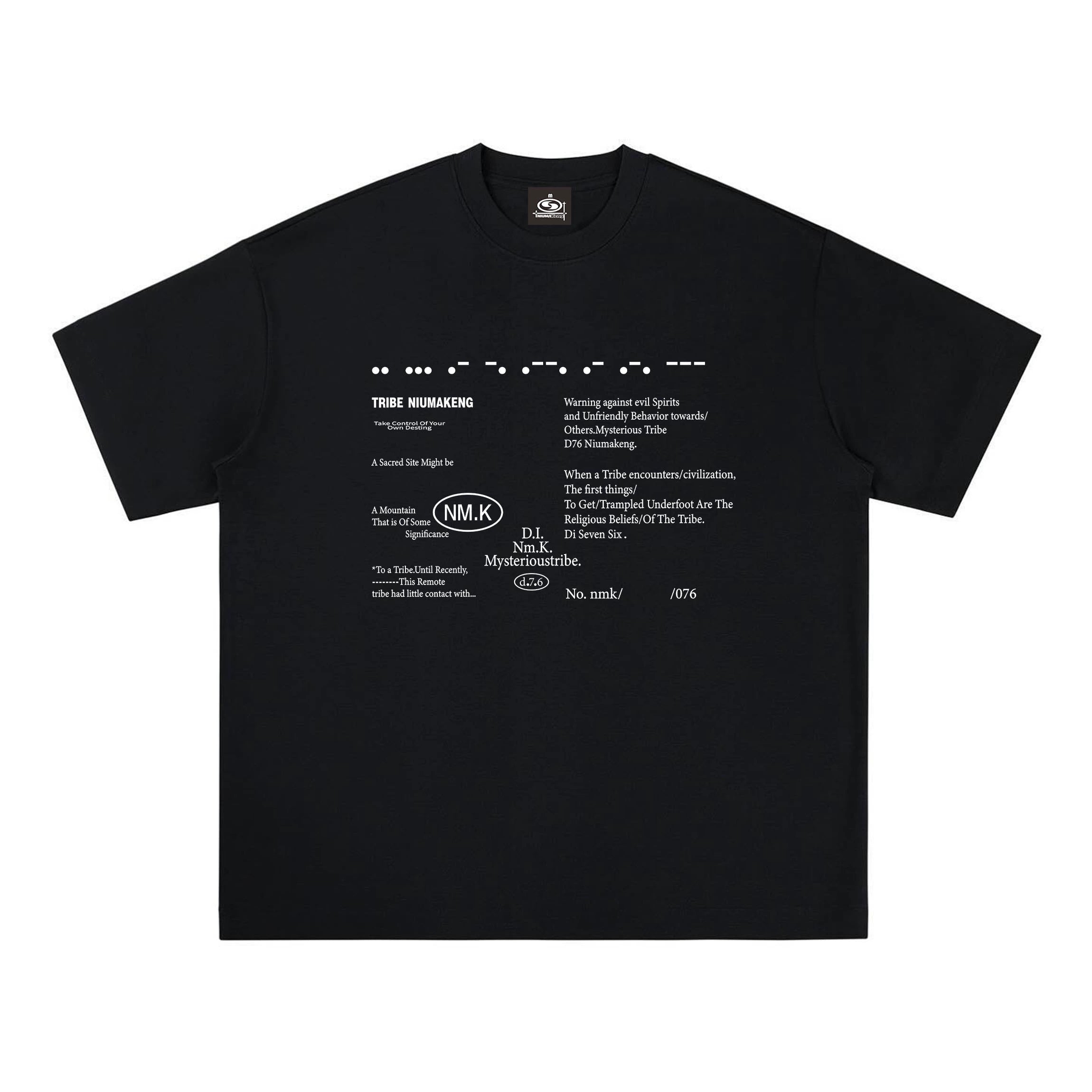 (NMK) Morse Code Letter Printing Tee