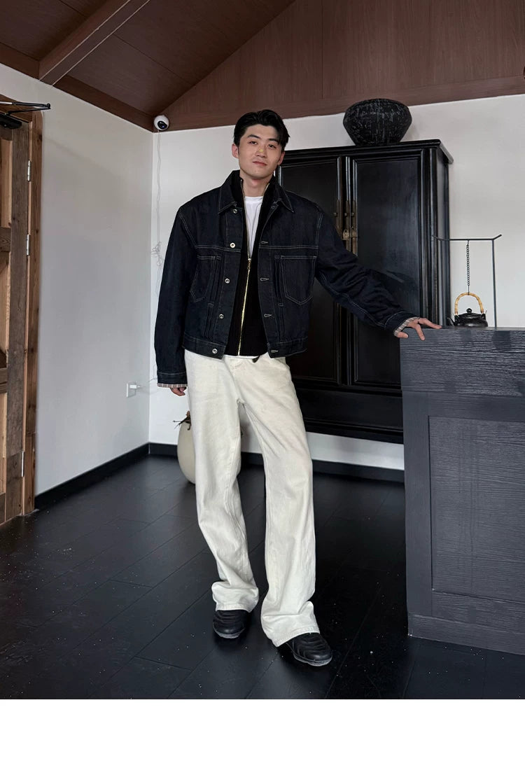ZOZOFOREST Blue Bull Old Money Barn Denim Jacket