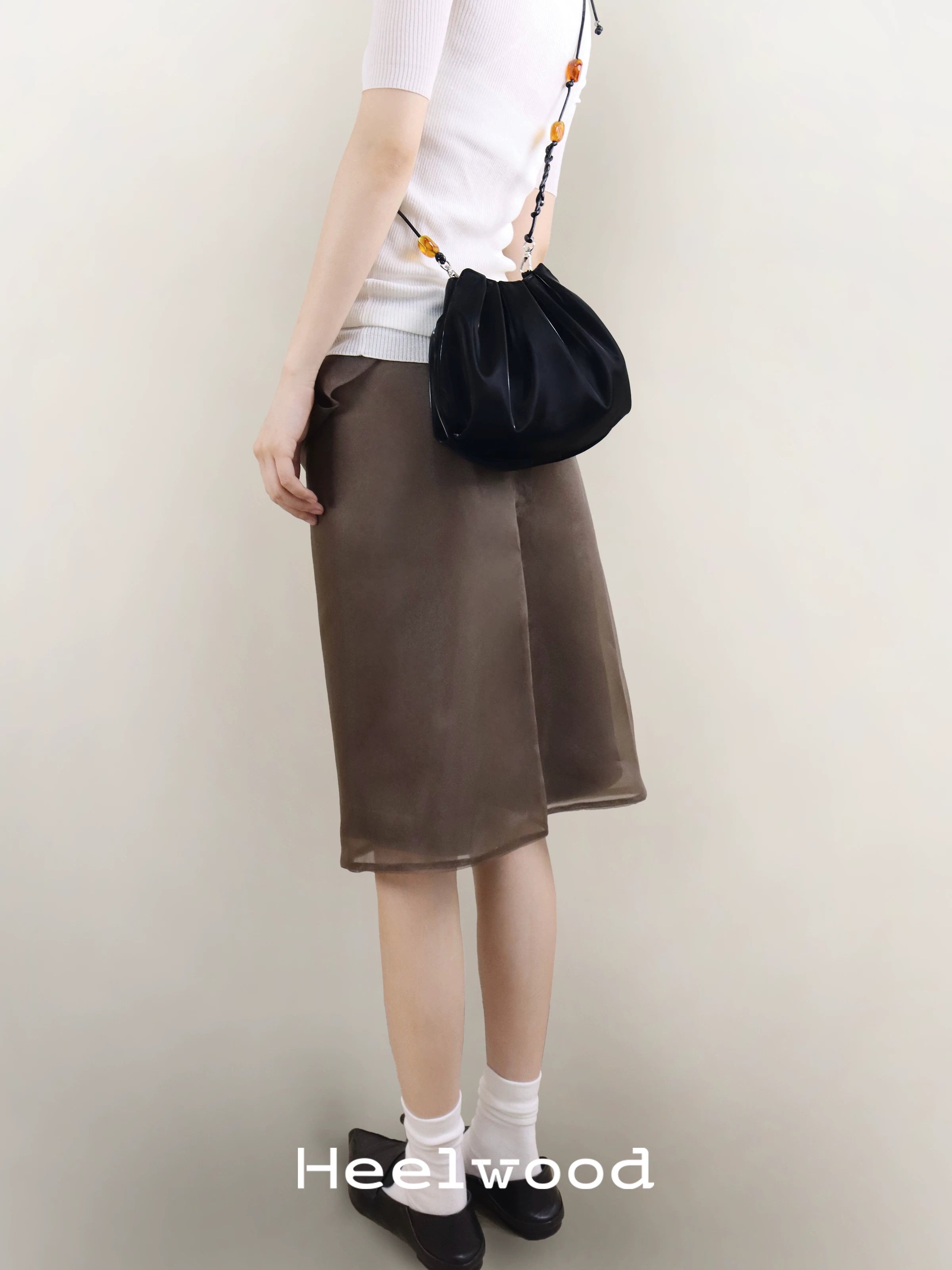 Heelwood Beaded Pleated Messenger Bag