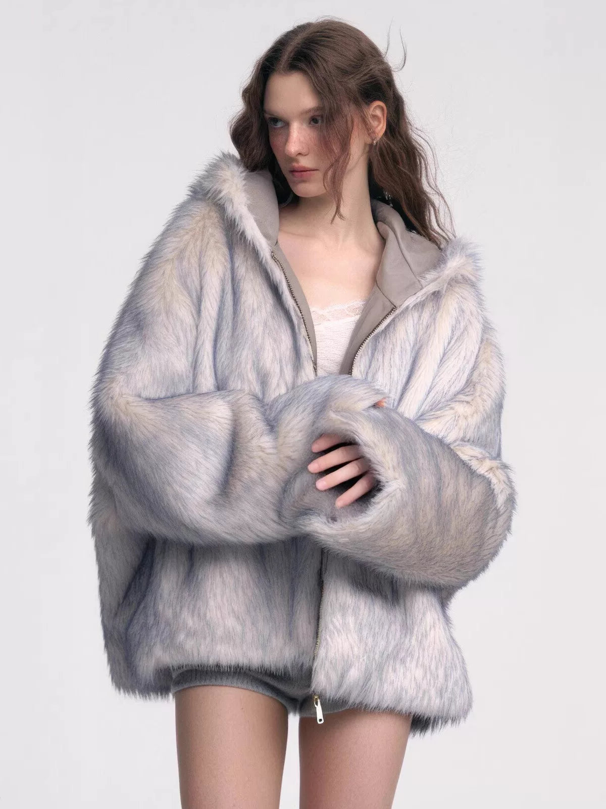 SUREENOUGH Hairy Hooded Jacket